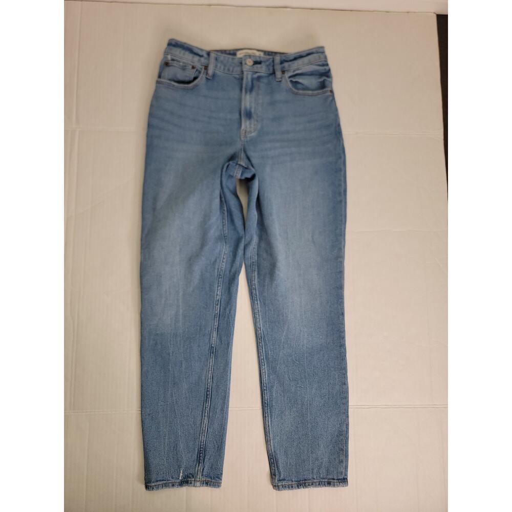 Abercrombie & Fitch Mom Jeans SZ 28 Curve Love High Rise Tapered Stretch 28/6L - Picture 2 of 8